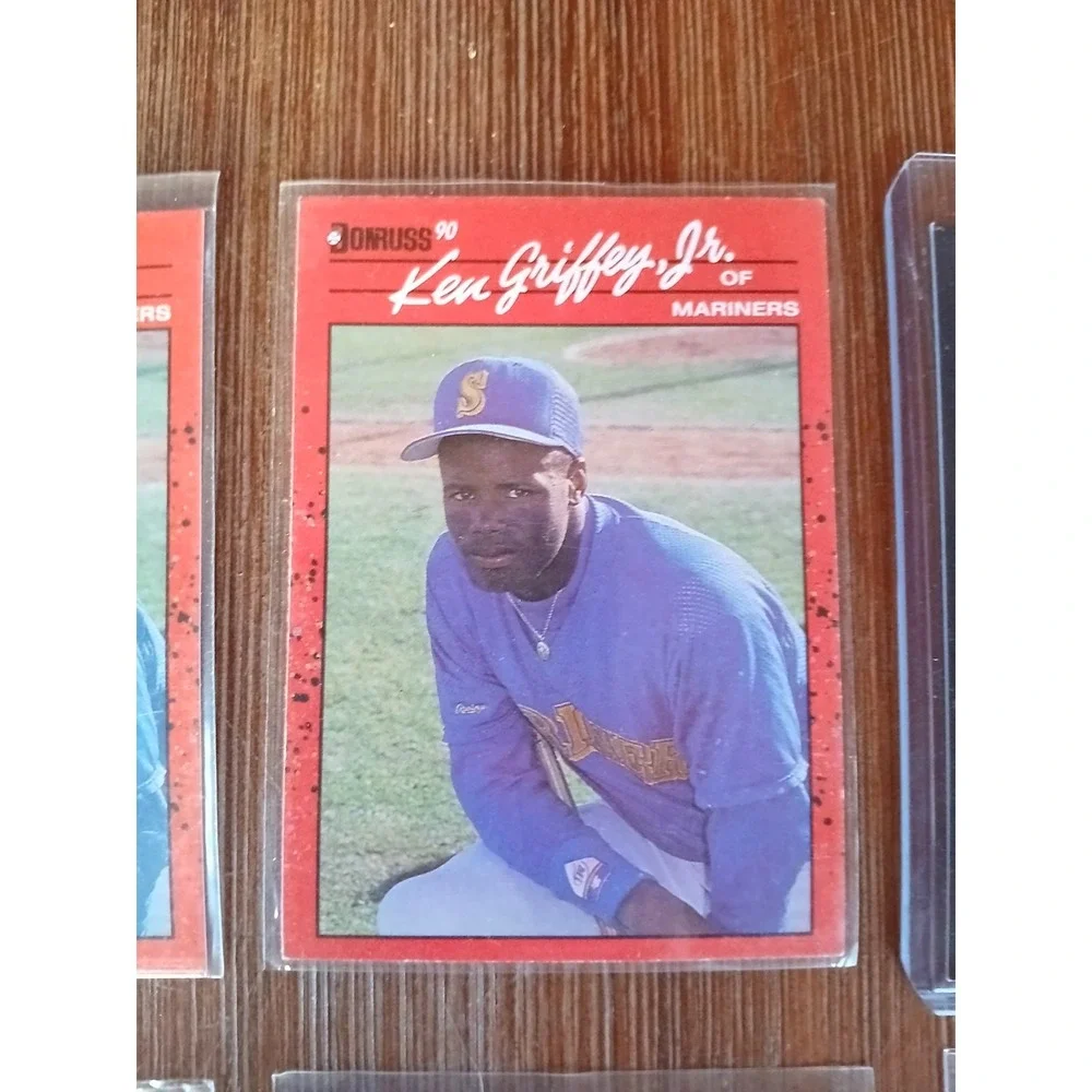 Lot of 6 KEN GRIFFEY JR Rookie Card Donruss No Dot Bloody Elbow Wrong Birthplace